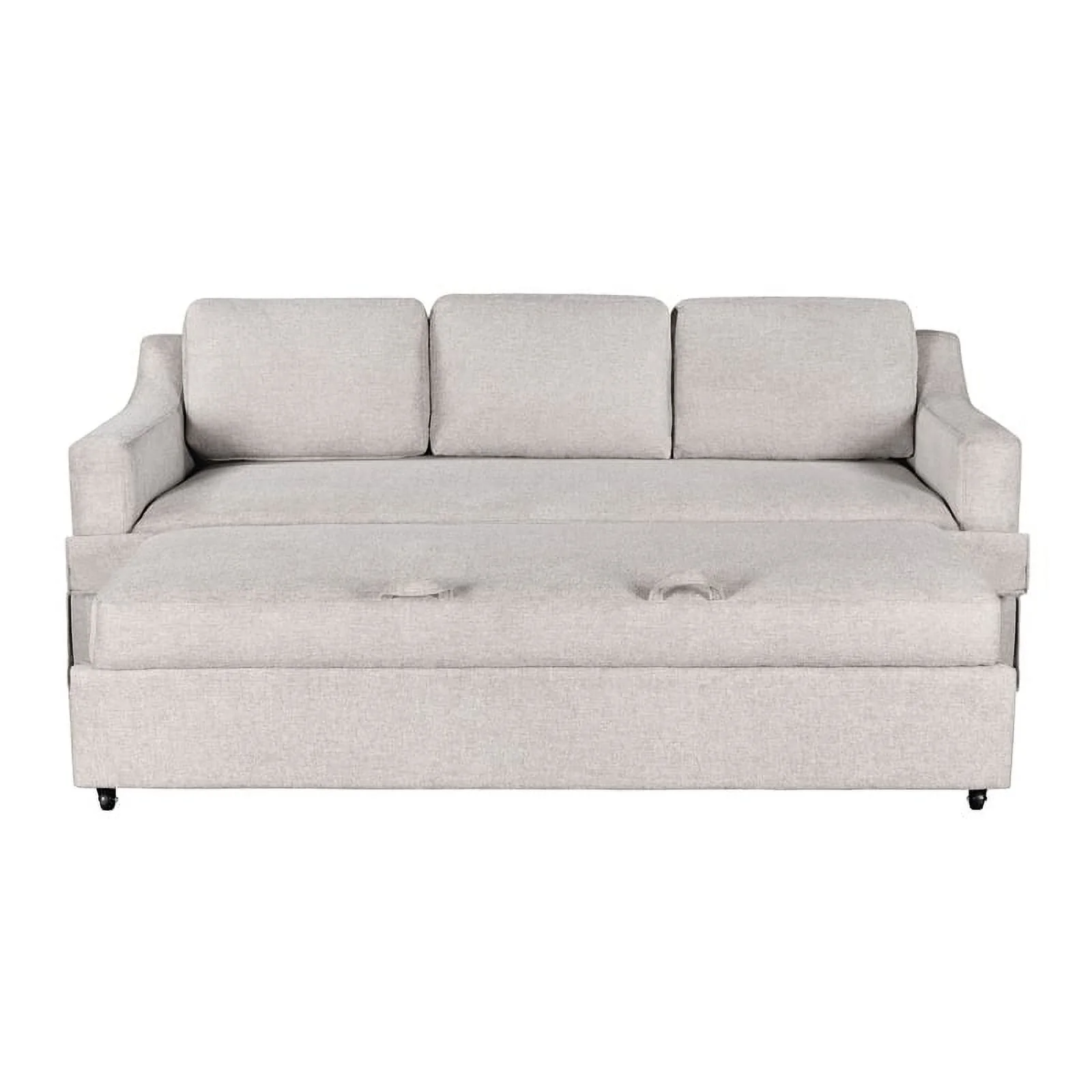 Serta Hanson Modern Farmhouse Convertible Sofa with Queen Size Sleeper, Linen Fabric