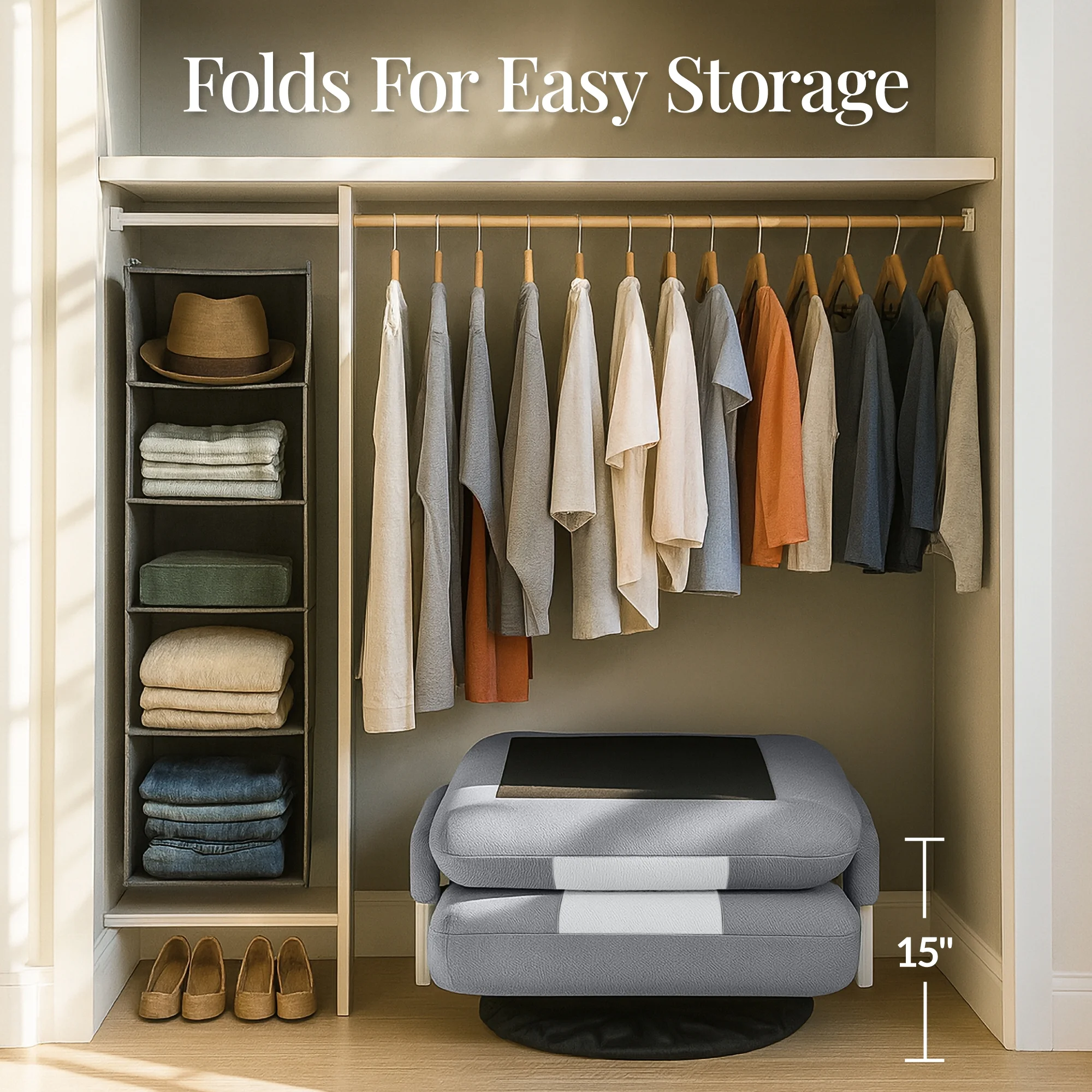 Best Choice Products 360-Degree Swivel Gaming Floor Chair w/ Armrest Handles, Foldable Adjustable Backrest - Black/Red