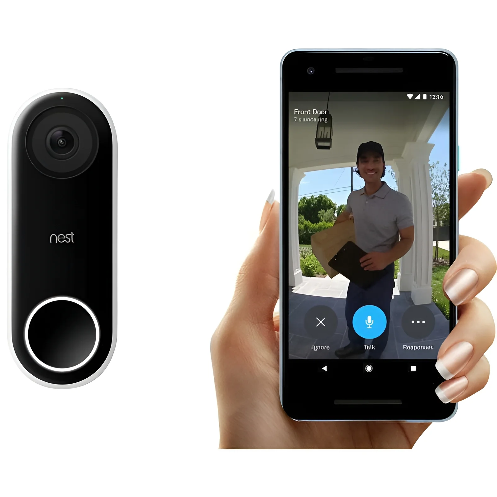 Nest Hello Video Doorbell NC5100 HD Smart WiFi Security Camera with Night Vision