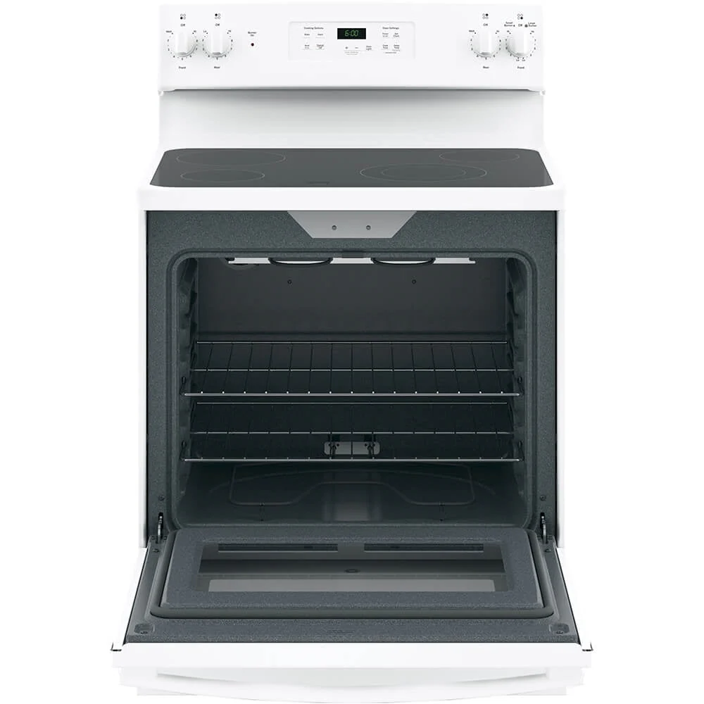 GE JBS60DKWW 5.3 Cu. Ft. White 4 Burner Electric Range