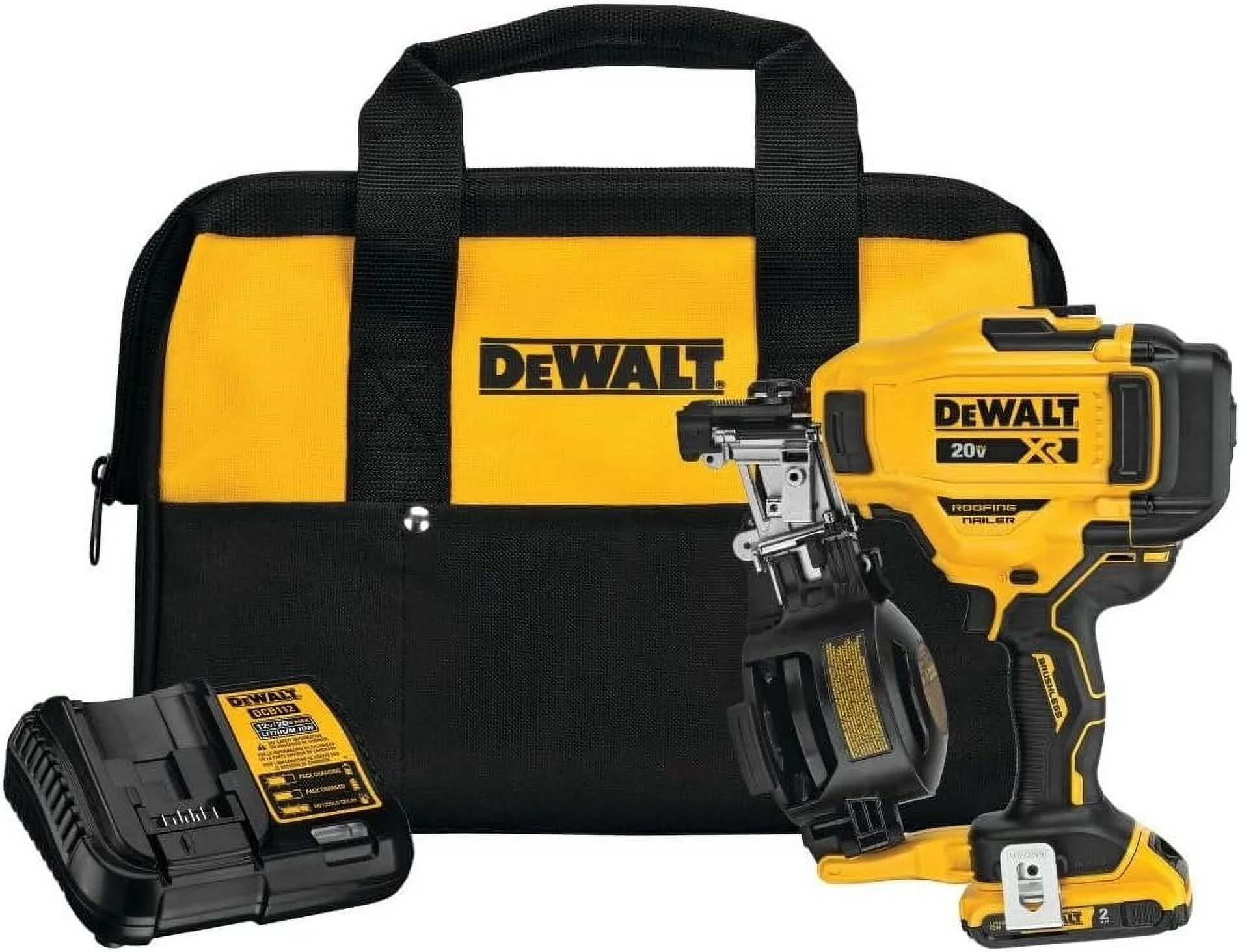 Dewalt 20V Max 15 Cordless Coil Roofing Nailer Kit