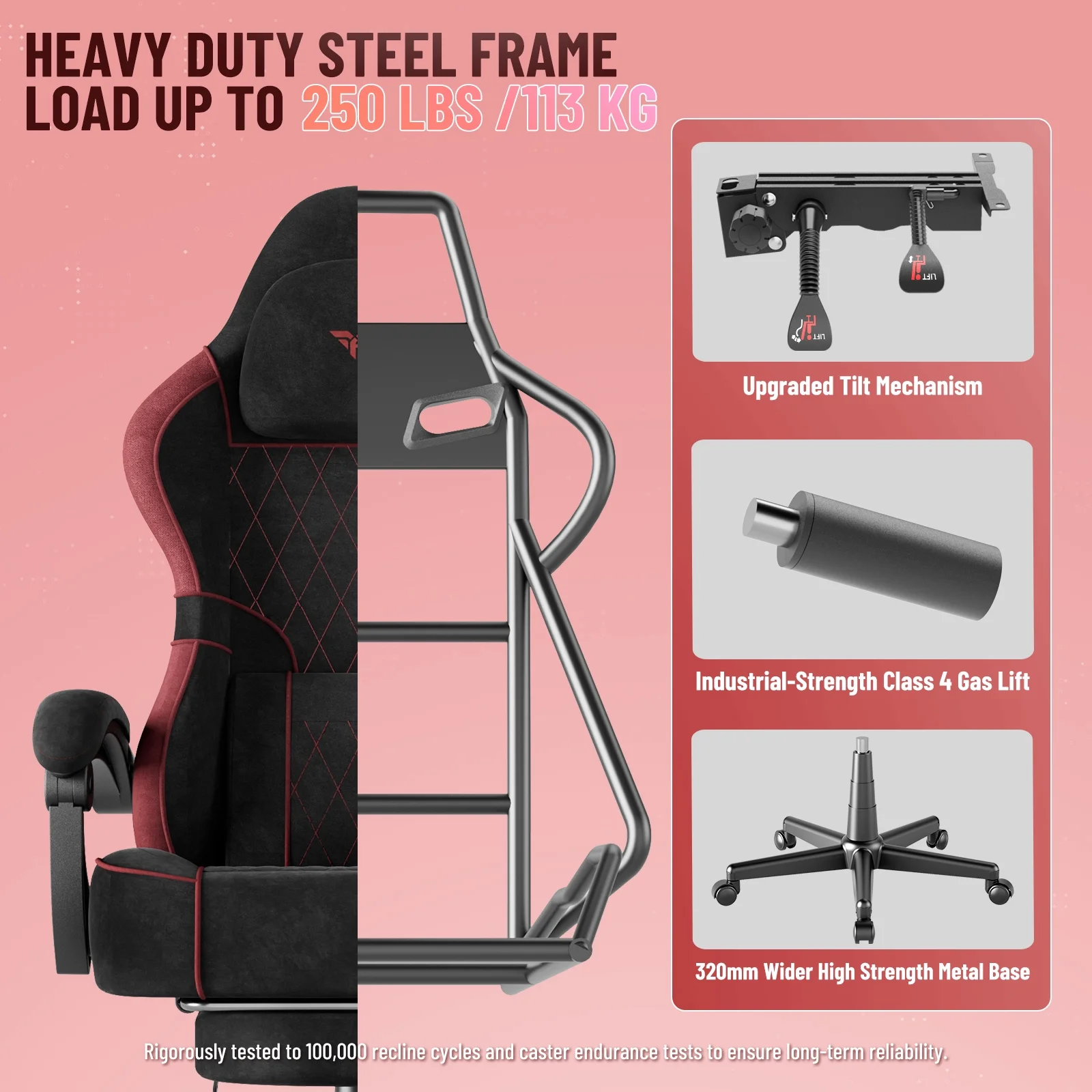 SOONTRANS Gaming Chair for Adults, Velvet Fabric High Back Comfortable Video Game Chair with Footrest and Massage Lumbar Cushion, Racing Computer Desk Chair, Ergonomic Gamer Chair, Black/Grey