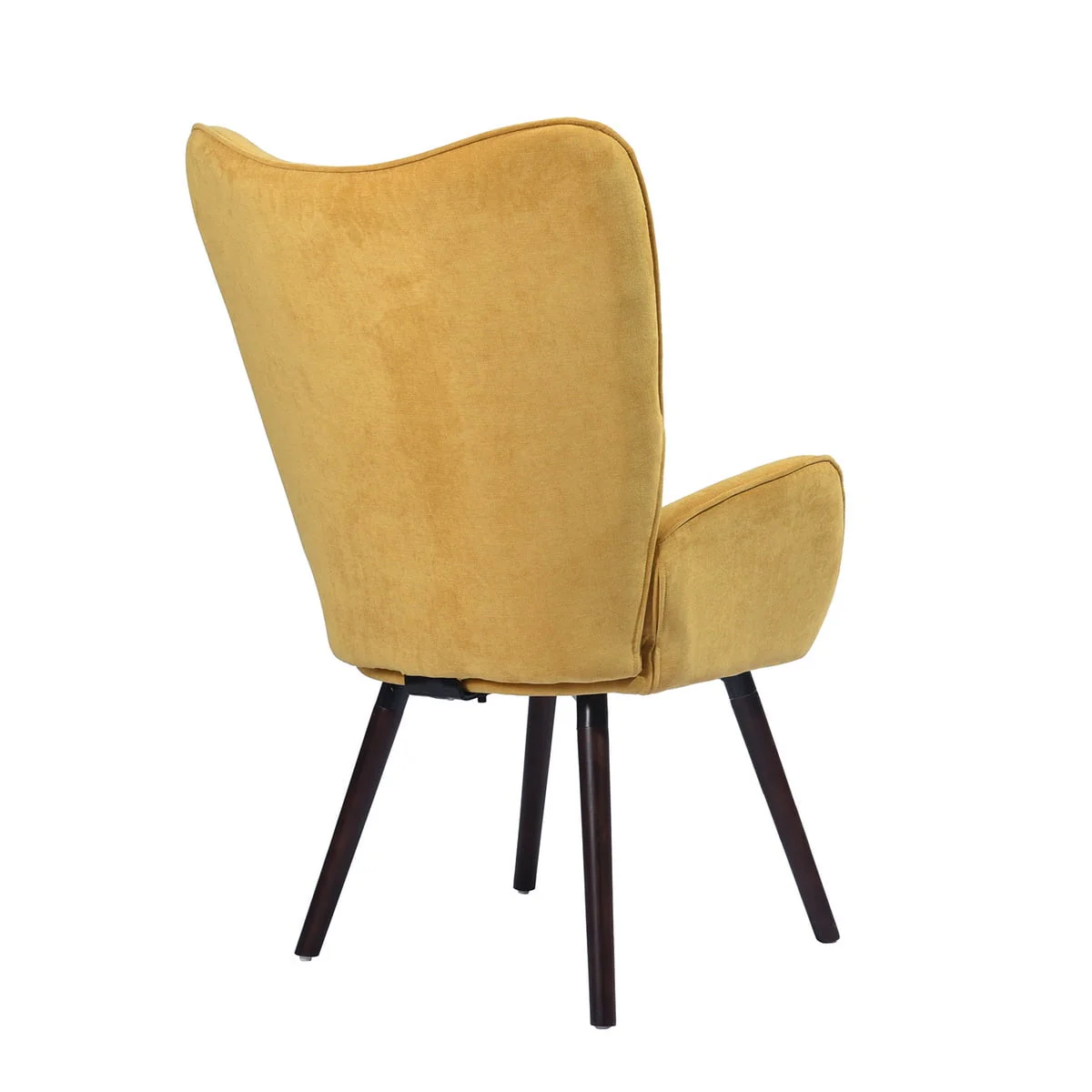 Homy Casa Accent Chair for Living Room Armchair, Upholstered Fabric Side Chair with Wooden Legs, Yellow