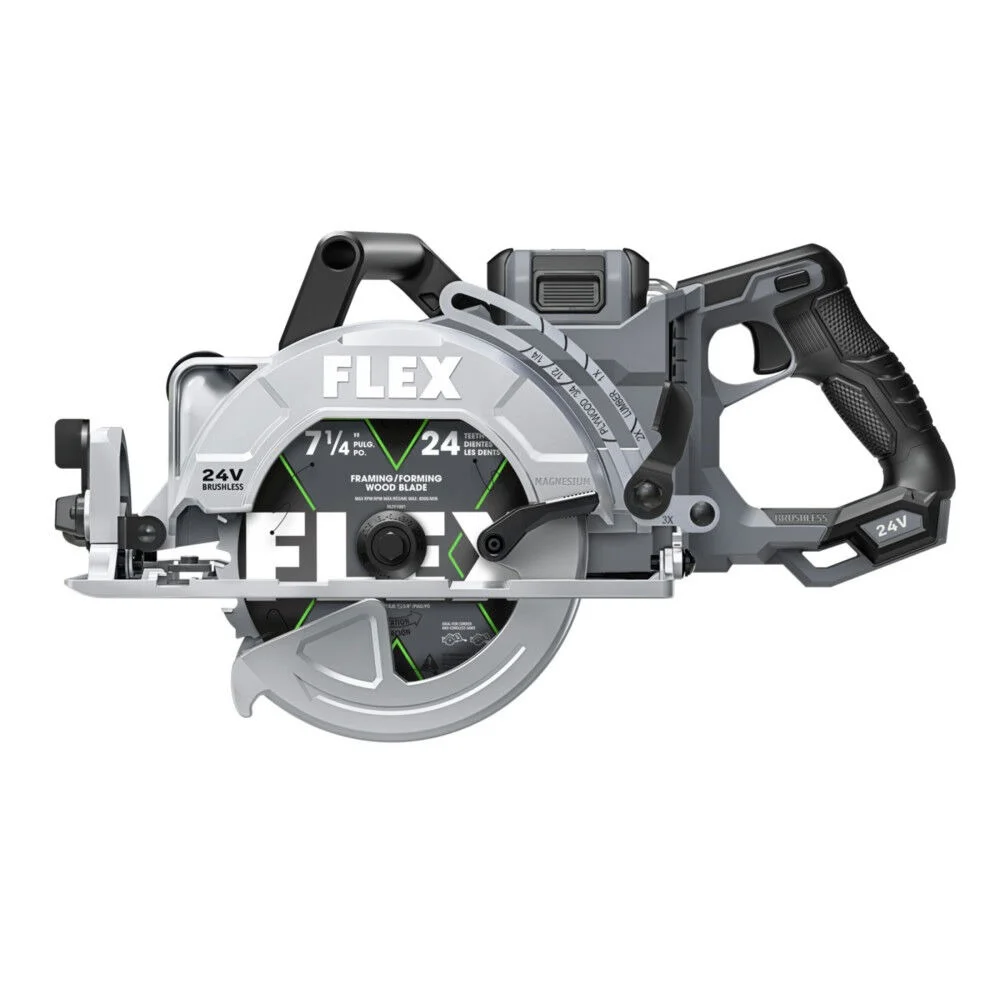 FLEX FX2141R-1J 24V Stacked Lithium Advantage Brushless 7-1/4 in. Cordless Rear Handle Circular Saw Kit (10 Ah)